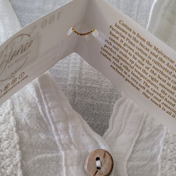 NEW with TAGS: Peasant Blouse Summer Cover Up - Picture 10 of 15